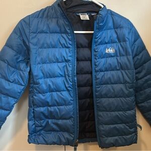 REI Kids Small 8 Teal Puffer Jacket Winter Youth Boys Girls S